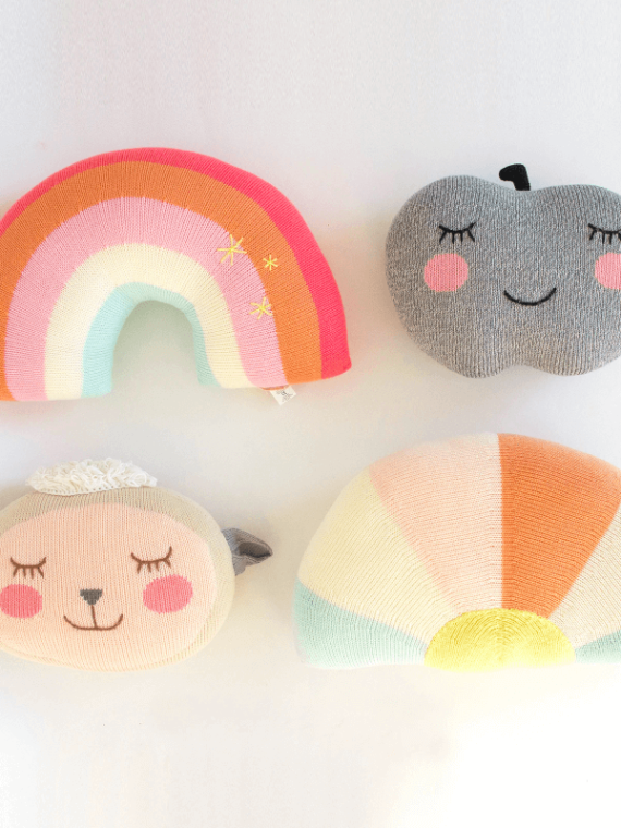 Pink Rainbow Pillow