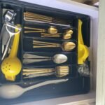Ukeetap Extra Large Expandable Silverware Organizer, BPA-Free Food Safety Cutlery Organizer, Kitchen Utensil Drawer Organizer, Adjustable Silverware Holder, Suitable for Spoons, Forks, and Knives, Black photo review
