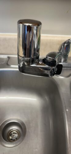 Brita Faucet Mount Water Filter System, Chrome, No-Wait Filtration, Easy Install, Multi-Use Tap Water Filter for Kitchens, Bathrooms & Small Spaces photo review