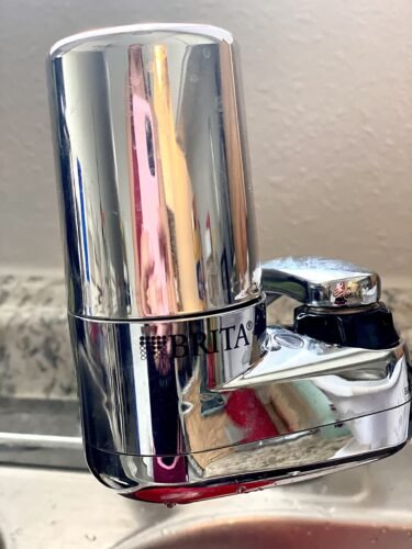 Brita Faucet Mount Water Filter System, Chrome, No-Wait Filtration, Easy Install, Multi-Use Tap Water Filter for Kitchens, Bathrooms & Small Spaces photo review