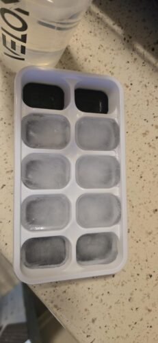 DOQAUS Ice Cube Tray with Lid and Bin - 4 Pack Silicone Ice Cube Trays for Freezer, Stackable Ice Bucket Kits with Storage Container & Scoop for Kitchen, RV, Cocktail, Coffee photo review