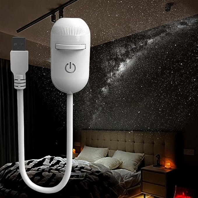 Galaxy Projector, 2-in-1 Starry Sky Projector & Night Light, 360° Adjustable LED Space Galaxy Lamp, Milky Way Mood Lighting, HD Image Star Projectors for Bedroom Hallway Ceiling Decor (12Pcs)