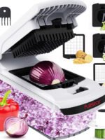 Fullstar - Vegetable Chopper, Food Chopper, Onion Chopper with Container - 4 Blades, White