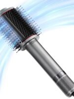 TYMO 4.0 Hair Blow Dryer Brush - Lightweight 3X Faster Drying 5-in-1 Ionic Blowout Hair Dryer Brush Adds Shine, Volume & Fullness for Smooth, Anti-Frizz Straight, Curl & Blowout Styles, Metal Grey