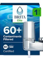Brita Faucet Mount Water Filter System, Chrome, No-Wait Filtration, Easy Install, Multi-Use Tap Water Filter for Kitchens, Bathrooms & Small Spaces
