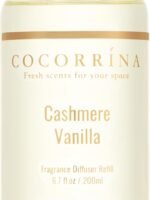COCORRíNA Reed Diffuser Refill - Cashmere Vanilla 6.7 fl oz (approx. 16.9 ml) 8 reed diffusers