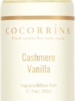 COCORRÃNA Reed Diffuser Refill - Cashmere Vanilla 6.7 fl oz (approx. 16.9 ml) 8 reed diffusers