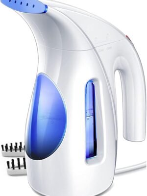 HiLIFE Steamer for Clothes, Portable Handheld Clothing Steamer, 240ml Big Capacity, 700W, Strong Power, Fabric Quick Wrinkle Remover with Brush for Home, Office(ONLY 120V) -Blue
