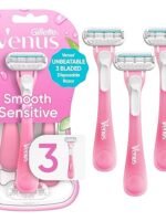 Gillette Venus Sensitive Women's Disposable Razors - Single Package of 3 Razors