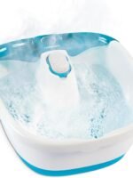 Homedics Bubble Mate Foot Spa, Toe Touch Controlled Foot Bath with Invigorating Bubbles and Splash Proof, Raised Massage Nodes and Removable Pumice Stone