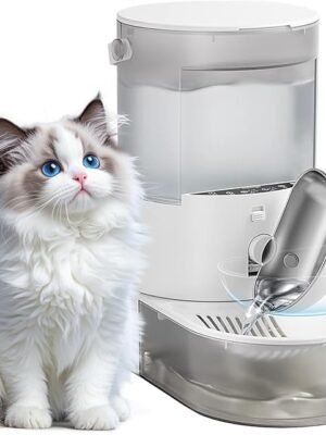 Cat Water Fountain No Filters Wastewater Wireless Stainless Steel Cordless Pet Dispenser Fountains for Cats Indoor Catit Bowl Dogs Bowls Separation Smart 3.8L Large Rechargeable Automatic Small Dog