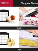Fullstar - Vegetable Chopper, Food Chopper, Onion Chopper with Container - 4 Blades, White