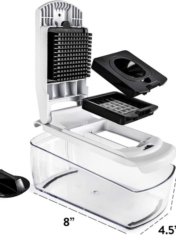 Fullstar - Vegetable Chopper, Food Chopper, Onion Chopper with Container - 4 Blades, White