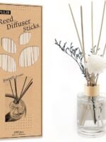 VFULIE 100 Reed Diffuser Sticks, 10 inches (approx. 25.4 cm) Natural Reed Wood Sticks Essential Oil Aromatic Diffuser Sticks Replacement Fragrance (((Original Color))