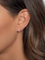 PAVOI 14K Gold Plated Cubic Zirconia Cuff Earrings Huggie Stud