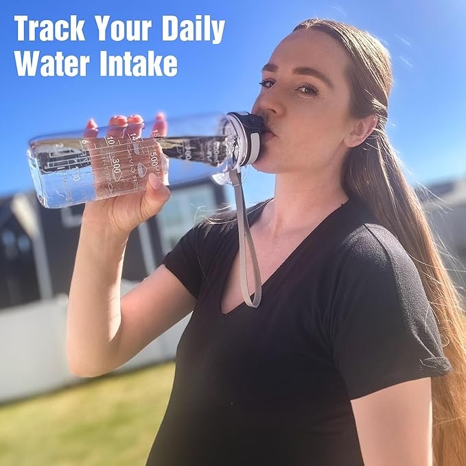 OLDLEY Water Bottle 32oz, Durable and Leakproof Water Bottles Motivational with Time Marker,Tritan,BPA Free, Gym,Travel, Home,School,Office, Anniversary Birthday Gifts for Men Women,Olive (1 Bottle)