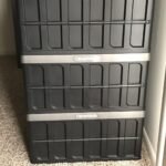 CleverMade Collapsible Storage Bins with Lids, 62L – Heavy Duty Foldable Plastic Storage Crates for Garage, Closet & Trunk Organization - Stone photo review