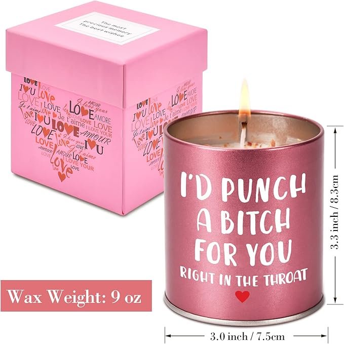 Mother's Day gift for mom: scented candles; birthday gift; girlfriend; wife; sister; Galentines; Christmas stocking stuffing; White Elephant; Valentine's Day; friendship; funny gift.