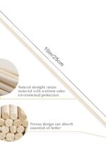 VFULIE 100 Reed Diffuser Sticks, 10 inches (approx. 25.4 cm) Natural Reed Wood Sticks Essential Oil Aromatic Diffuser Sticks Replacement Fragrance (((Original Color))
