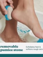 Homedics Bubble Mate Foot Spa, Toe Touch Controlled Foot Bath with Invigorating Bubbles and Splash Proof, Raised Massage Nodes and Removable Pumice Stone