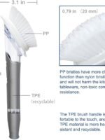 CELOX Dish Brush with Soap Dispenser, Heavy Duty Dishwand Kit, Includes 1 Wand & 3 Dish Brush Refill Heads