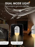 Galaxy Projector, 2-in-1 Starry Sky Projector & Night Light, 360° Adjustable LED Space Galaxy Lamp, Milky Way Mood Lighting, HD Image Star Projectors for Bedroom Hallway Ceiling Decor (12Pcs)