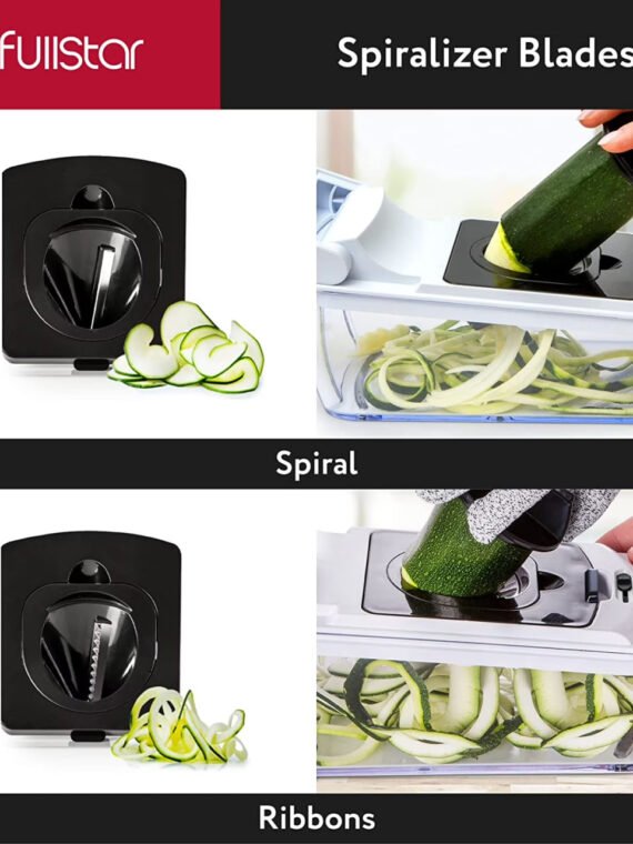 Fullstar - Vegetable Chopper, Food Chopper, Onion Chopper with Container - 4 Blades, White