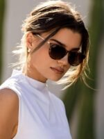 WearMe Pro Round Polarized Sunglasses for Women - UV400 Protection, Lightweight Frame, Vintage Retro Style