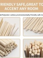 VFULIE 100 Reed Diffuser Sticks, 10 inches (approx. 25.4 cm) Natural Reed Wood Sticks Essential Oil Aromatic Diffuser Sticks Replacement Fragrance (((Original Color))