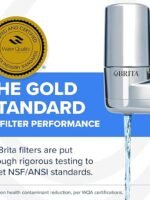 Brita Faucet Mount Water Filter System, Chrome, No-Wait Filtration, Easy Install, Multi-Use Tap Water Filter for Kitchens, Bathrooms & Small Spaces