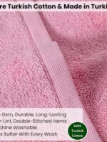 SALBAKOS Luxury 100% Turkish Cotton Bath Sheets 40x80 in Oversized Extra Large Bath Towels Pink Thick Soft Absorbent Turkish Towel for Spa Beach (Pack of 1, Rose, Jumbo Bath Sheet)
