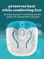 Homedics Bubble Mate Foot Spa, Toe Touch Controlled Foot Bath with Invigorating Bubbles and Splash Proof, Raised Massage Nodes and Removable Pumice Stone