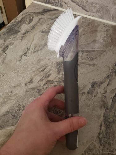 CELOX Dish Brush with Soap Dispenser, Heavy Duty Dishwand Kit, Includes 1 Wand & 3 Dish Brush Refill Heads photo review
