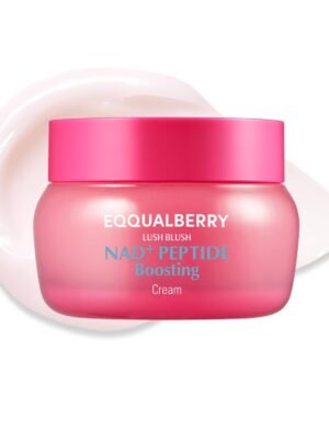 EQQUALBERRY NAD+ Peptide Lifting Cream – NAD+ 5% and 13 Peptides Anti-Aging Korean Skincare Face and Body Cream | Firming and Lifting Pink Neck Cream for Sagging Skin (1.69 fl oz/50 ml)