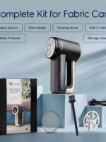 Electrolux Rechargeable Fabric Shaver | 3-Speed ​​Lint Remover for Clothes and Furniture | Eliminates Lint and Pilling | Electric Lint Shaver with LED Display and Type-C Fast Charging Port - Black