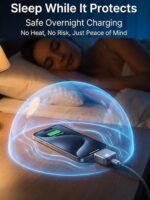 Smart Auto Stop Charging Adapter, 140W Schnellladeadapter mit AI automatischer Abschaltung, Intelligenter Automatischer Abschaltung Ladeadapter, intelligenter Stromverteiler für Handy, Tablet