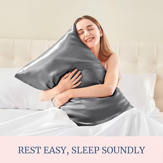 BEDELITE satin pillowcases are gentle on hair and skin, ultra-soft and cool like silk. A 2-pack with an envelope closure, perfect as a gift for women and men.