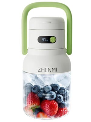 Portable Blender, 1000ml Capacity, Stainless Steel 12-Blade System, Portable Ice Crushing Juicer-for Shakes & Smoothies, BPA Free, 2 Leakproof-Lids & Straw, USB Rechargeable