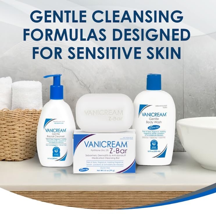 Vanicream Gentle Body Wash | Suitable for Sensitive Skin | Dermatologically Tested | Fragrance-Free and Preservative-Free, Cleanser