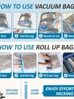 Cozy Essential Vacuum Storage Bags, 80% compression vacuum-sealed space-saving plastic bags, suitable for storing clothes, blankets, pillows, bedding, quilts, and garments. 20-pack.
