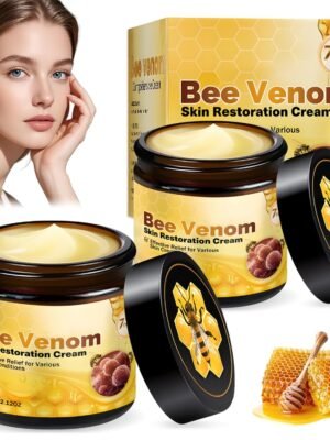 Bee Venom Skin Repair Cream, a professionally formulated product for repairing wrinkles and reducing blemishes, suitable for all skin types (2-pack).