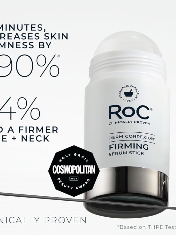 RoC Derm Correxion Retinol Firming Serum Stick, containing antioxidants, visibly tightens and firms wrinkles and laugh lines. 1 ounce (approx. 28.3 grams) plus a packet of retinol eye cream.