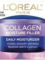 L'Oreal Paris Collagen Daily Face Moisturizer, an anti-aging face cream that reduces wrinkles and provides intense hydration, 1.7 oz (approx. 48.2 g).