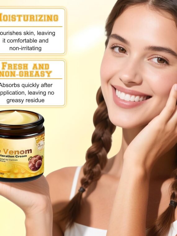 Bee Venom Skin Repair Cream, a professionally formulated product for repairing wrinkles and reducing blemishes, suitable for all skin types (2-pack).