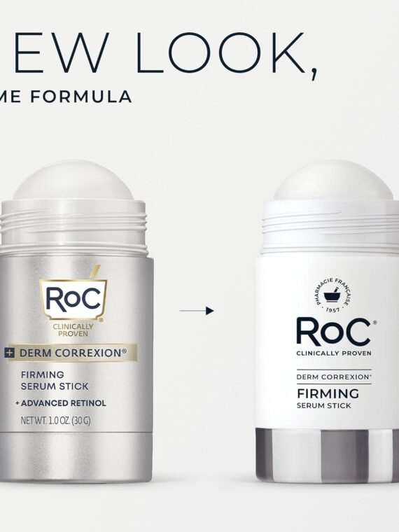 RoC Derm Correxion Retinol Firming Serum Stick, containing antioxidants, visibly tightens and firms wrinkles and laugh lines. 1 ounce (approx. 28.3 grams) plus a packet of retinol eye cream.