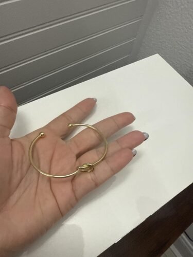 PAVOI 14K Gold Plated Forever Love Knot Infinity Bangle Bracelets for Women | Gold Bangle Bracelet for Women photo review