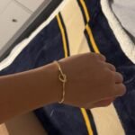 PAVOI 14K Gold Plated Forever Love Knot Infinity Bangle Bracelets for Women | Gold Bangle Bracelet for Women photo review