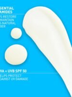 CeraVe Invisible Mineral Sunscreen SPF 50, suitable for sensitive skin, contains zinc oxide and titanium dioxide, vitamin E + niacinamide + ceramide, oil-free, travel size 1.6 oz.