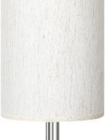 Fenmzee Bedroom Bedside Table Lamp - 3-Way Dimmable Touch Lamp with USB-C Charging Port and AC Socket, Small Wooden Base, Round Linen Fabric Lampshade Suitable for Living Rooms, Desks, and LED Bulbs
