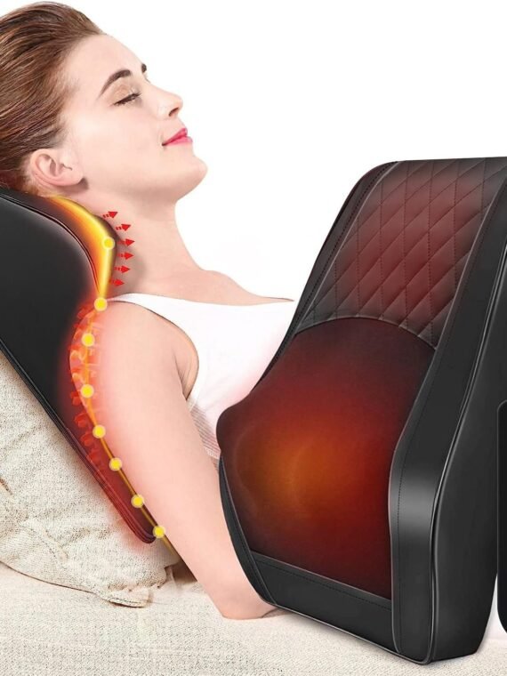 Boriwat Back Massager, 3D Kneading Massage Pillow, suitable for relieving deep tissue pain in the back, neck, shoulders, and legs. A great gift for women, men, mothers, and fathers.